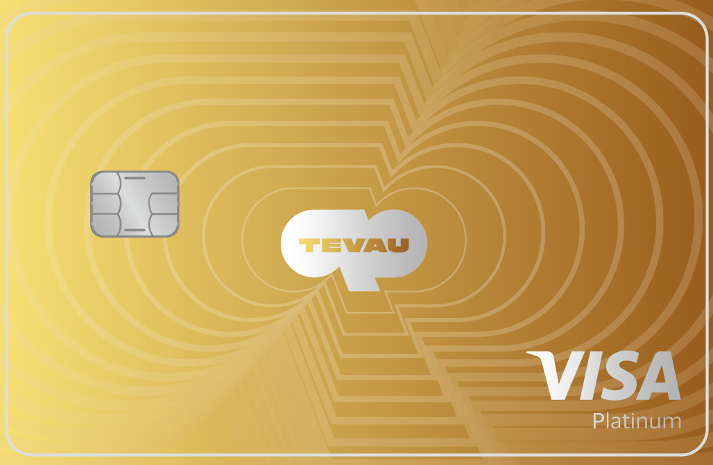 Tevau VISAプラチナラグジュアリー24金カード